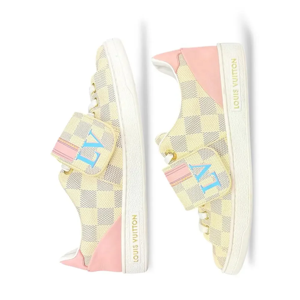 Louis Vuitton Women’s US 5/5.5 2018 Damier Azur Summer Trunks Frontrow Sneakers